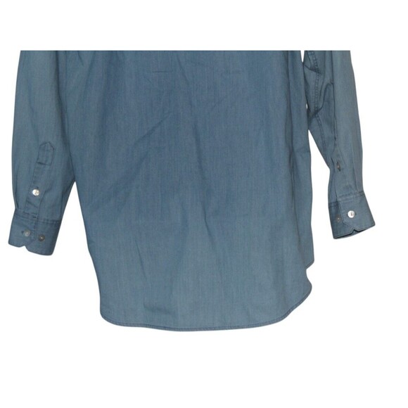 Country Store Women's Size M Button Up Shirt Chambray Embroidered Long Sleeve - Picture 4 of 5